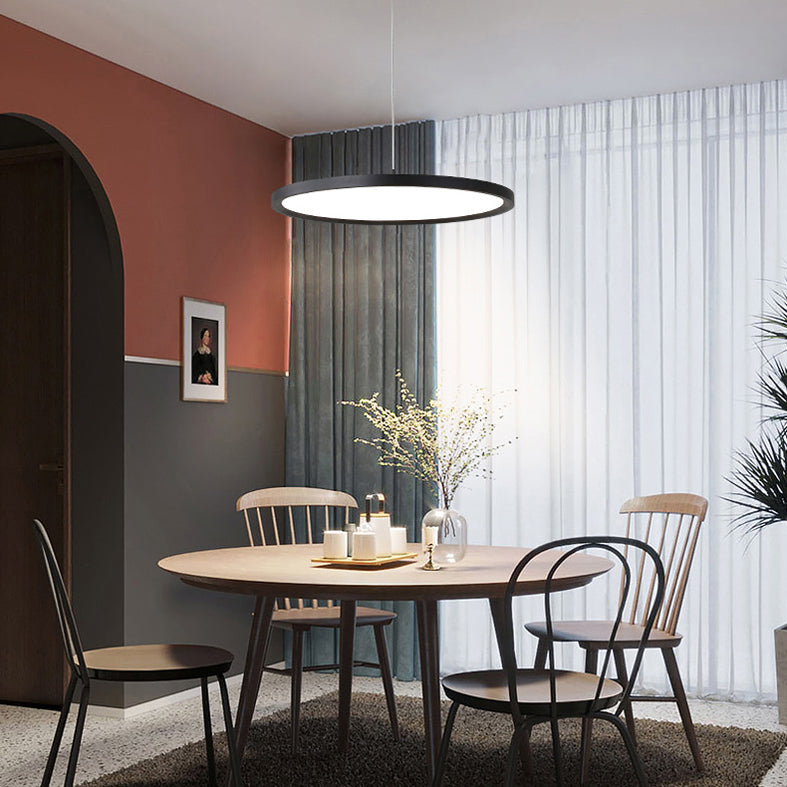 Contemporary Simple Style One Light LED Pendant Lighting for Study Room