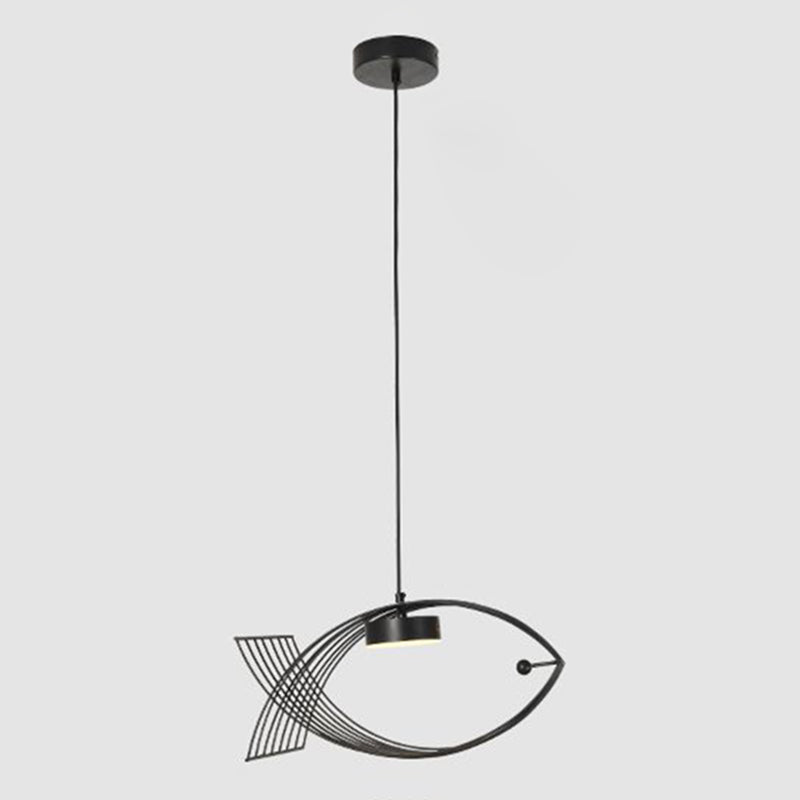 Forme de poisson en une lumière Lumière Light Atest de suspension LED moderne Éclairage d'éclairage pour la cuisine