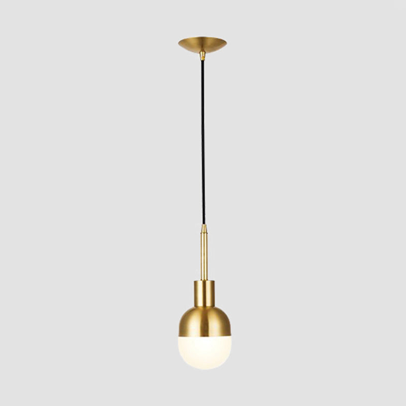 Metal 1 Light LED Pendant Lamp Gold Postmodern Hanging Light for Dinning Room