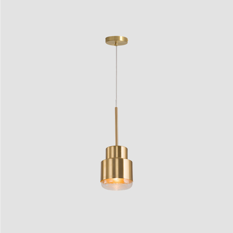 Metal 1 Light LED Pendant Lamp Gold Postmodern Hanging Light for Dinning Room