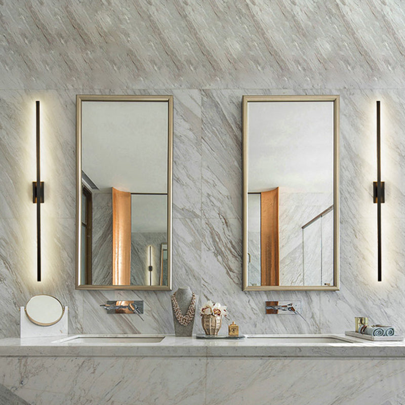 Metal Linear Wall Lighting Fixture Minimalist-Style LED Wall Light Sconce for Room