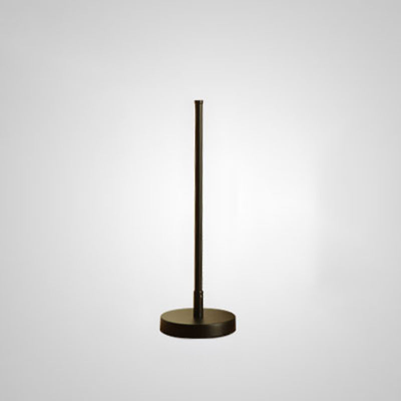 Lámpara de mesa geométrica minimalista Metal Bedside Led Nightsand Light in Black