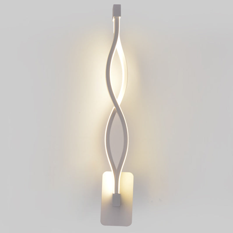 Metal Twist Sconce Light Fixture Modern Style LED Wall Mount Light Fixture for Bedroom