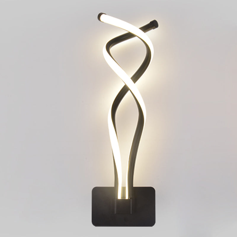 Metal Twist Sconce Light Fixture Modern Style LED Wall Mount Light Fixture for Bedroom