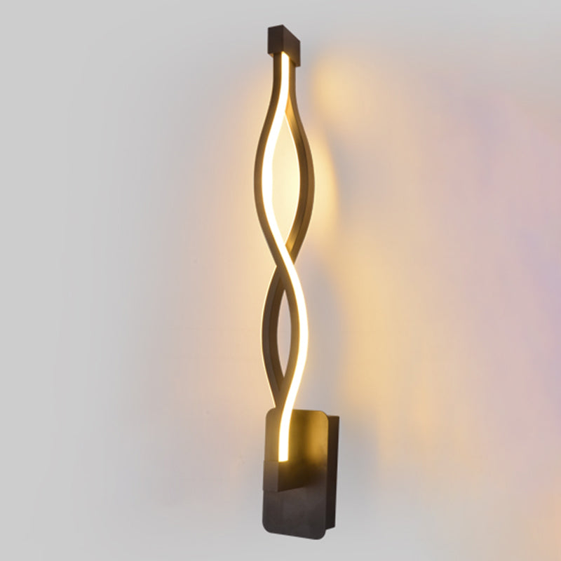 Metal Twist Sconce Light Fixture Modern Style LED Wall Mount Light Fixture for Bedroom