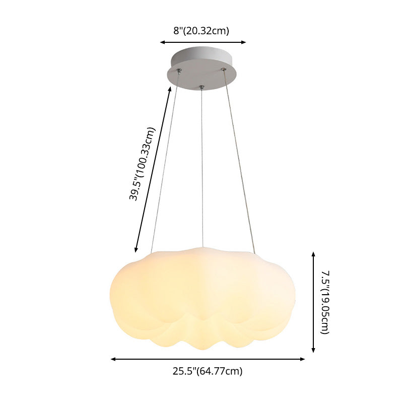 Luz de colgante de nubes blancas 1 iluminación de suspensión de blub para comedor para comedor
