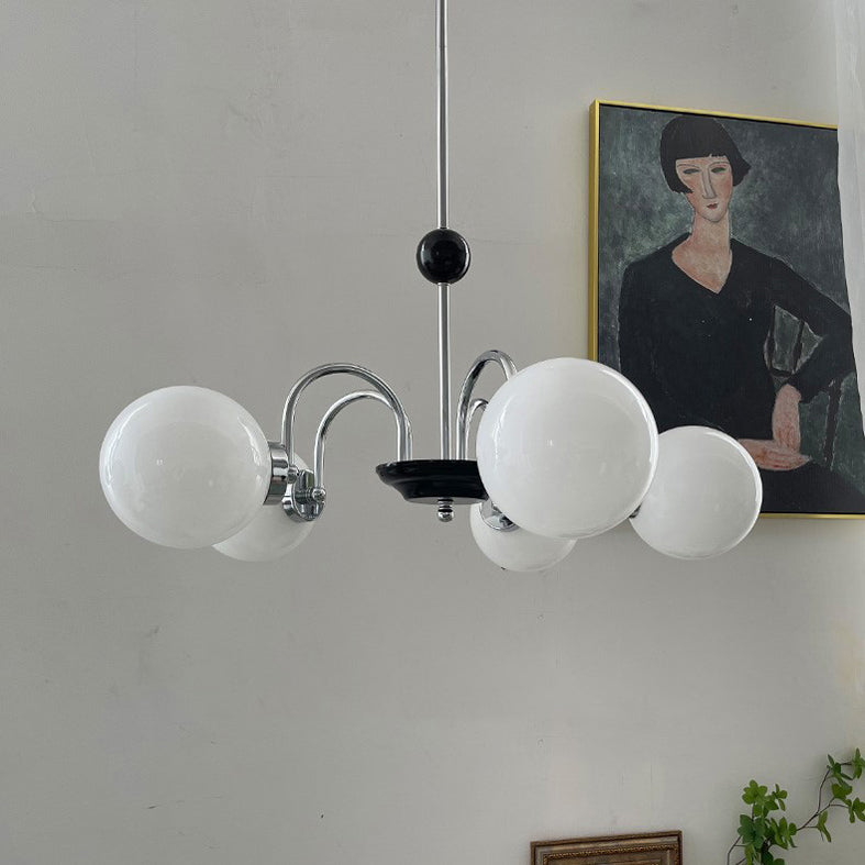 Globe Chandelier Light Fixture Modern Glass Pendant Lighting for Restaurant