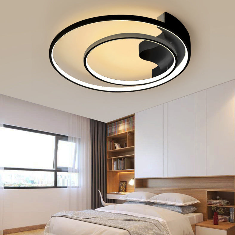 Lusvormige inbouwminimalistische metalen LED-plafondlamp voor slaapkamer