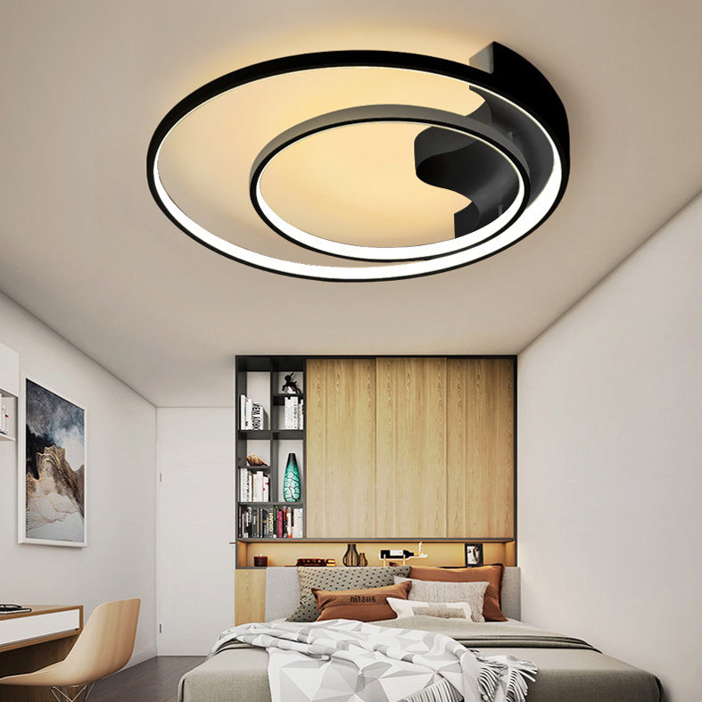 Lusvormige inbouwminimalistische metalen LED-plafondlamp voor slaapkamer