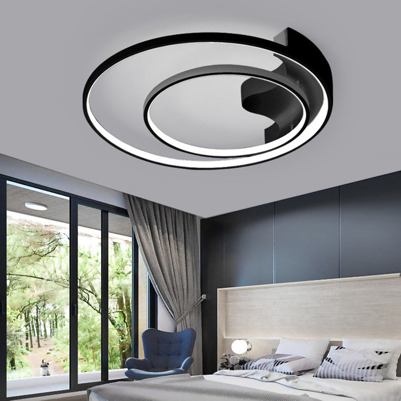 Lusvormige inbouwminimalistische metalen LED-plafondlamp voor slaapkamer