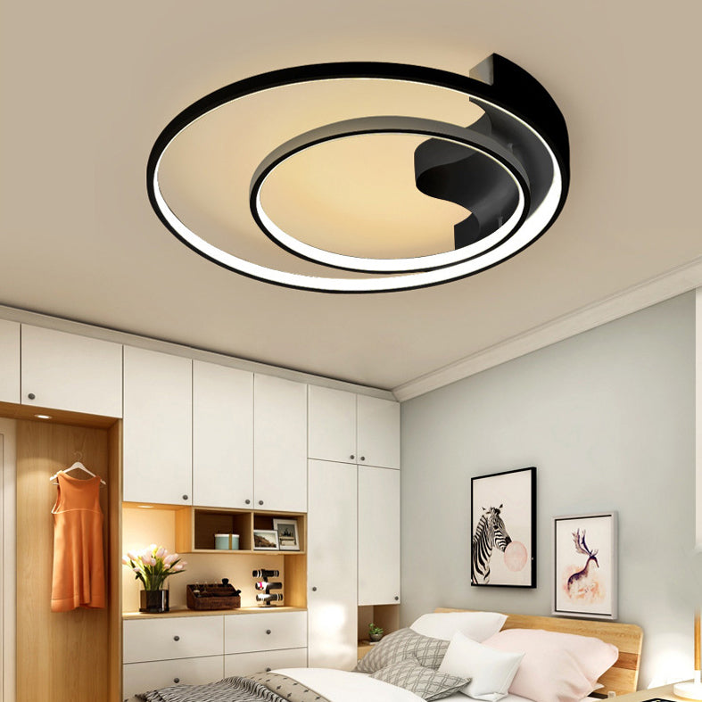 Lusvormige inbouwminimalistische metalen LED-plafondlamp voor slaapkamer
