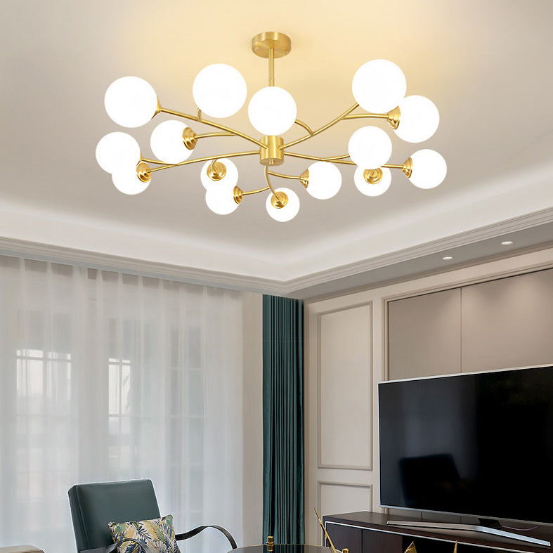 Lampada lampadina a globo Illuminazione a sospensione moderna in vetro bianco per il ristorante