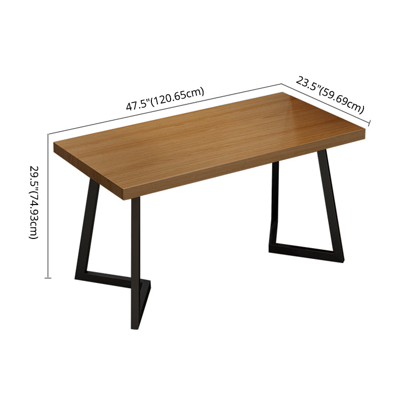 Industrial Style Rectangle Shape Dinette Set Solid Wood Top Dining Table Furniture for Dining Room
