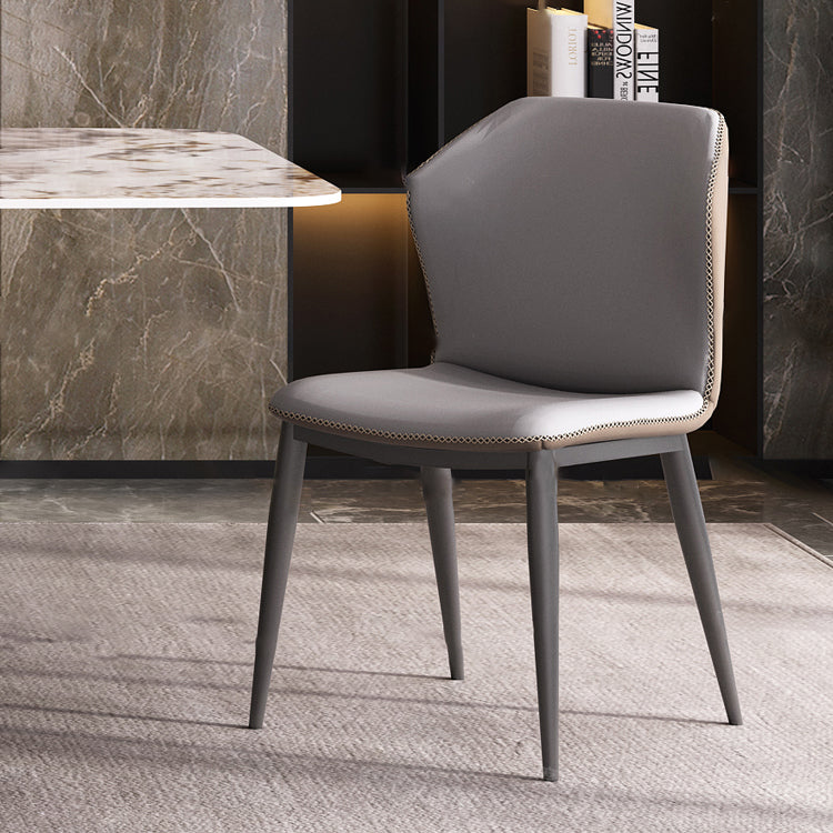 Minimalist Style Dining Table with White Fixed Table and Pedestal Base for Home Use