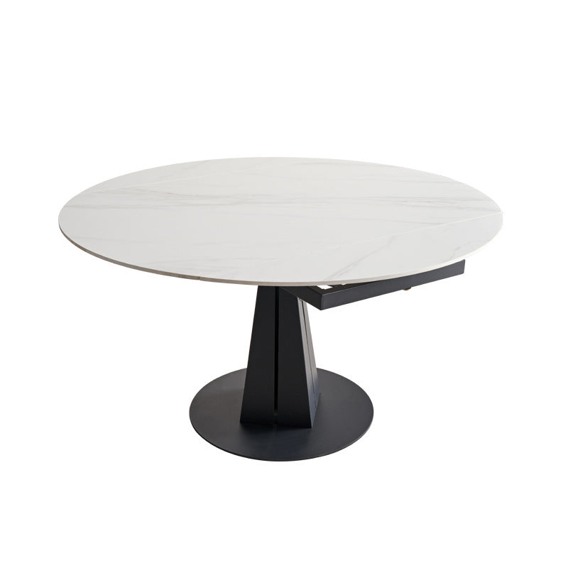 Modern Style Sintered Stone White Dining Room Set with Round Table Dining Table Furniture