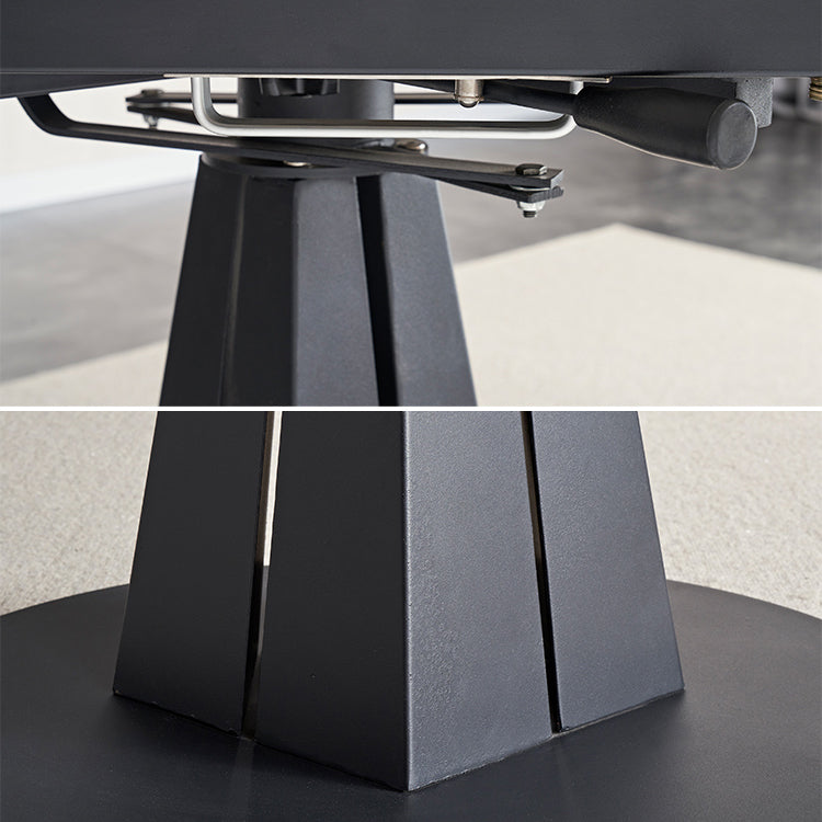 Modern Style Sintered Stone White Dining Room Set with Round Table Dining Table Furniture