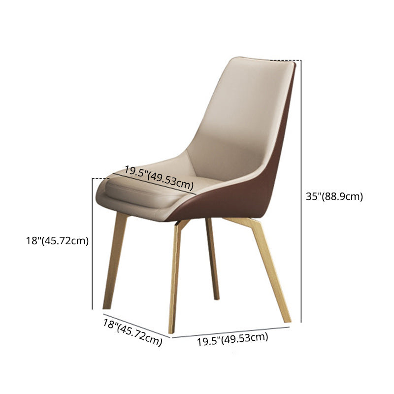 Modern Sintered Stone Dining Room Set with Rectangle Table and Gold Legs Formal Dining Set
