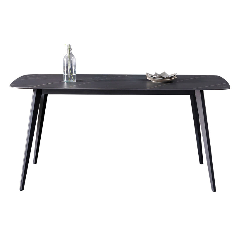 Modern Kitchen Sintered Stone Furniture with Standard Height Compact Dining Room Table Set