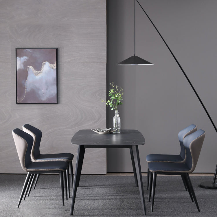 Modern Kitchen Sintered Stone Furniture with Standard Height Compact Dining Room Table Set