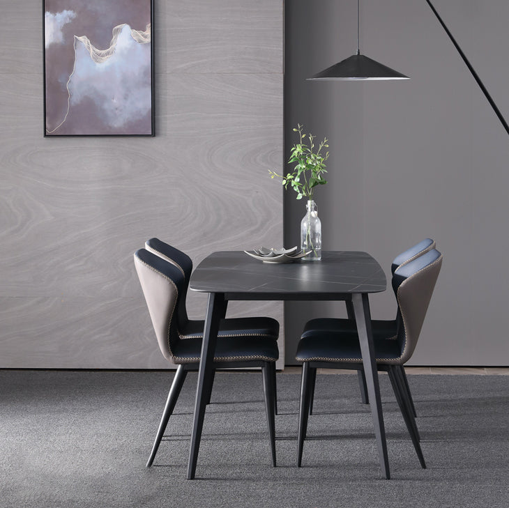 Modern Kitchen Sintered Stone Furniture with Standard Height Compact Dining Room Table Set