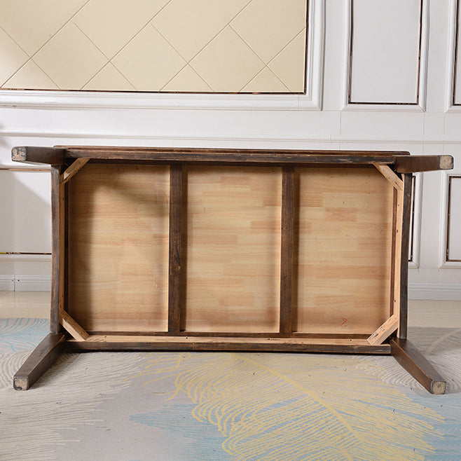 Traditional Solid Wood Dining Set Standard Height wth 4 Legs Base Dining Room Set