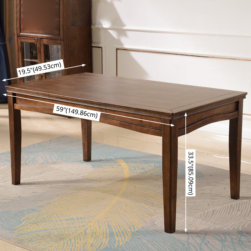 Traditional Solid Wood Dining Set Standard Height wth 4 Legs Base Dining Room Set