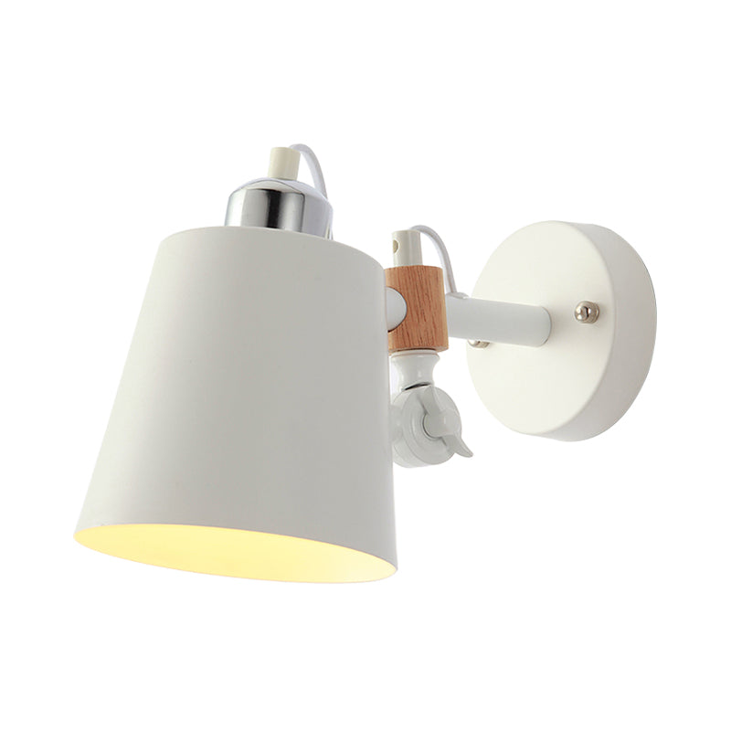 Metalen kegel Wandverlichting Hedendaags 1 hoofd SCONCE LIMMUTE IN WIT MET verstelbare arm