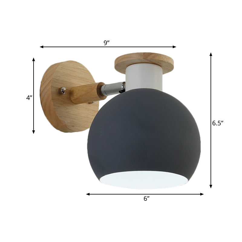 1 application de chambre à coucher ample légère lampe murale gris moderne avec une teinte en métal mondiale