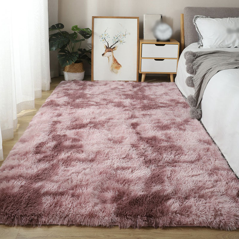 Gray Pure Color Rug Carpet Polyester Simple Carpet Anti-Split Backing Area Carpet for Living Room