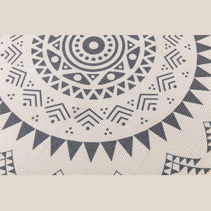 Bohemian Area Rug Americana Pattern Modern Carpet Fringe Design Cotton Blend Rug for Living Room