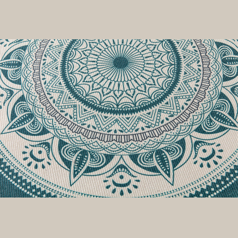 Orange Tone Bohemian Rug Americana Print Fringe Design Area Carpet Cotton Blend Rug for Home Decor