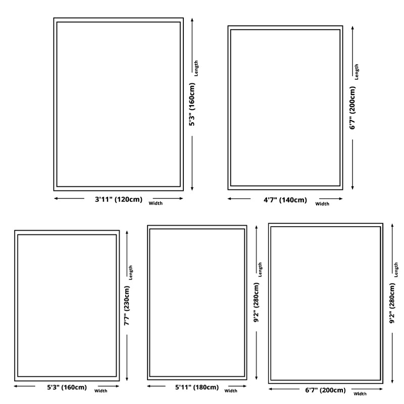 Minimalist Living Room Carpet Geometric Pattern Rug Washable Polyester Stain Resistant Area Carpet