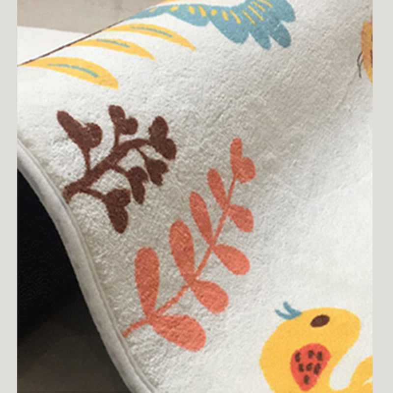 Stylish Grey Area Rug Modern Polyester Color Block Area Carpet Anti-Slip Rug for Living Room