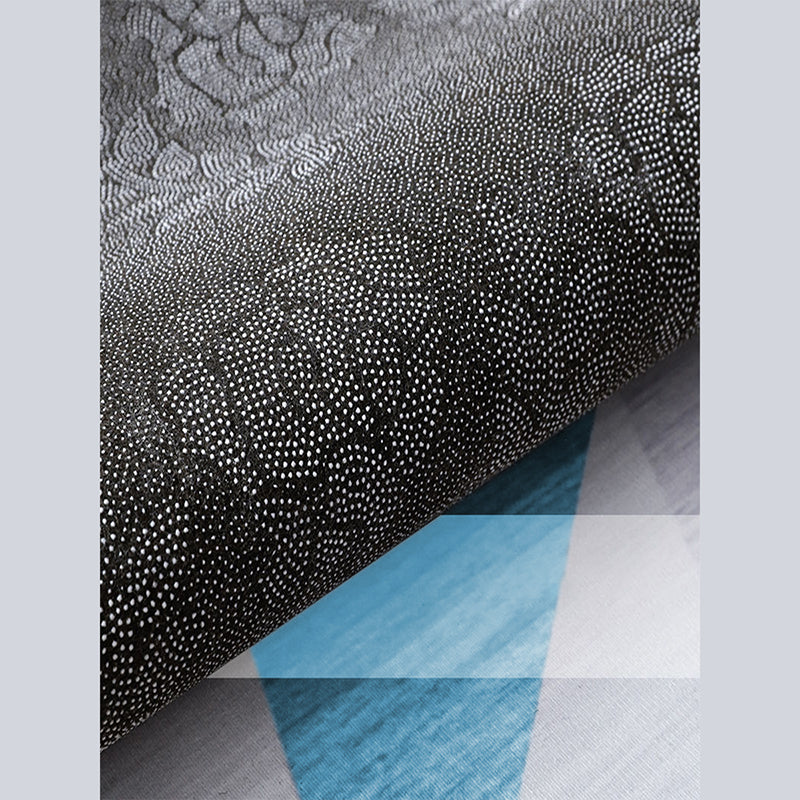 Tapis moderne bleu en bloc de couleur, en Polyester, avec envers antidérapant, pour la décoration de la maison