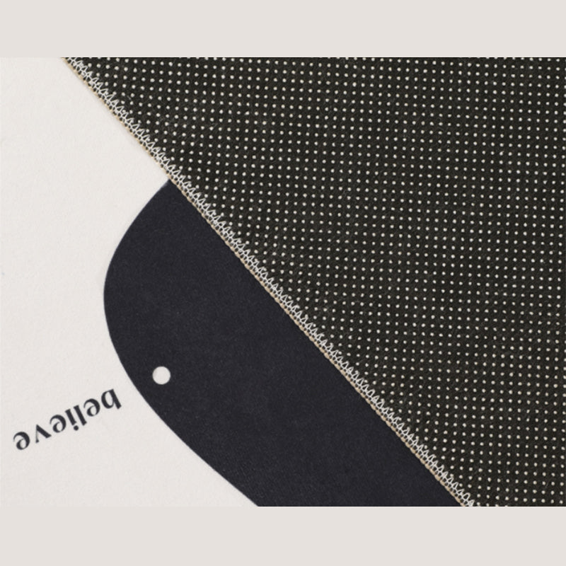 Fashionable Black Modern Rug Color Block Polyester Area Carpet Non-Slip Backing Rug for Bedroom