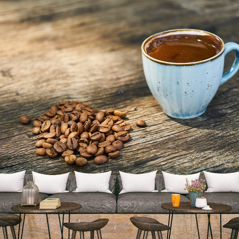 Strong Coffee Mural Modern Wall Covering for Coffee Shop and Living Room