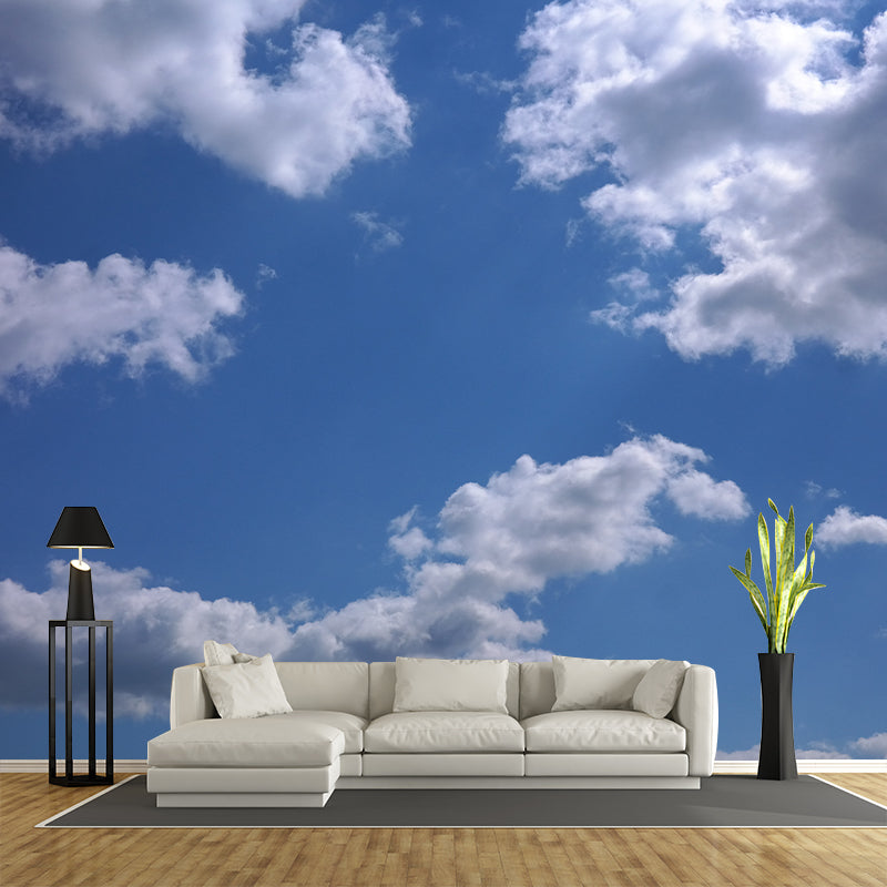 Modern Decorative Sky Scenery Wall Mural for Living Room, Moisture Resistant