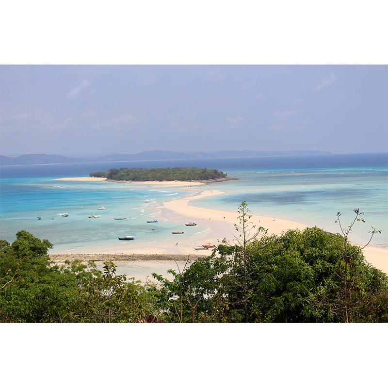 Beautiful Sandy Beach Mural Wallpaper Scenery Decorating for Gust Room, Waterproof