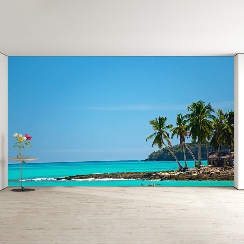 Beautiful Sandy Beach Mural Wallpaper Scenery Decorating for Gust Room, Waterproof