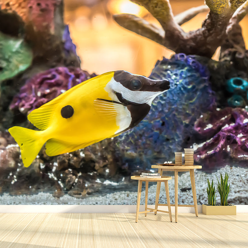 Interesting Seabed Mural Wallpaper Contemporary Wall Covering for Children's Bedroom