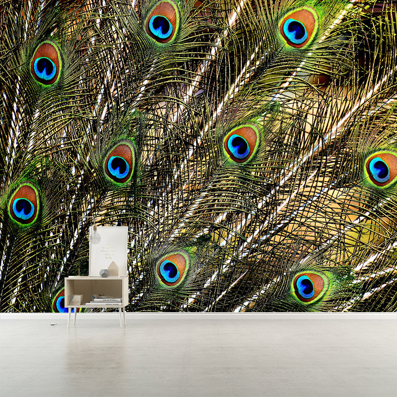 Light Feather Mural Stain Resistant Contemporary Bedroom Wall Decor, Waterproofing