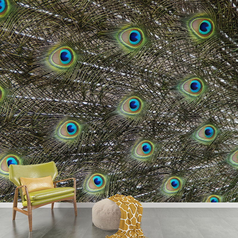 Light Feather Mural Stain Resistant Contemporary Bedroom Wall Decor, Waterproofing