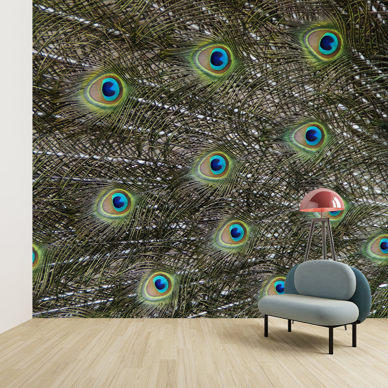 Light Feather Mural Stain Resistant Contemporary Bedroom Wall Decor, Waterproofing