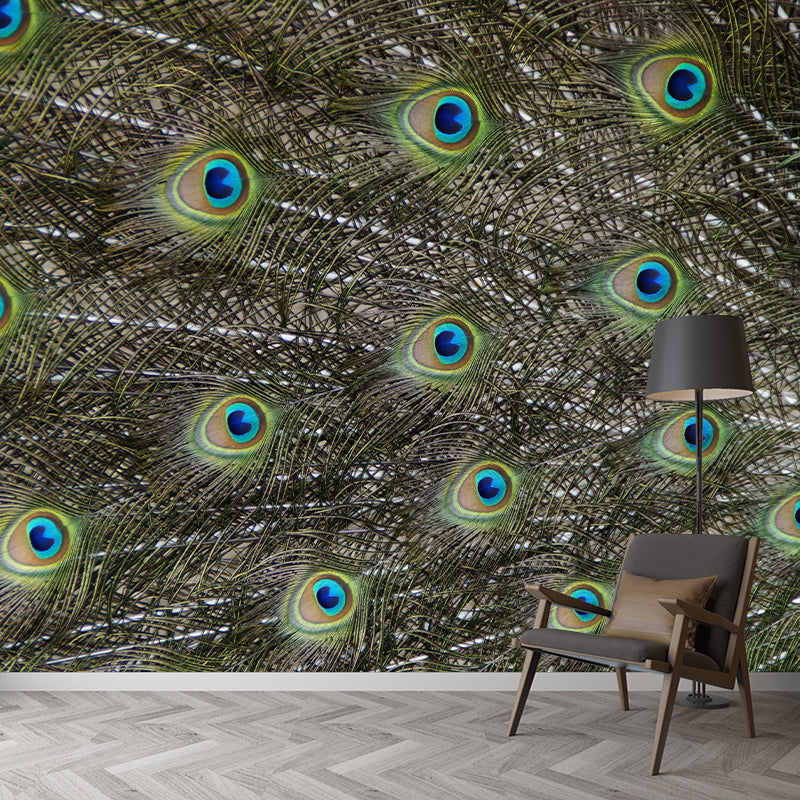 Light Feather Mural Stain Resistant Contemporary Bedroom Wall Decor, Waterproofing