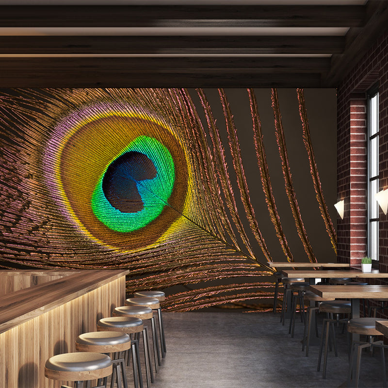 Light Feather Mural Stain Resistant Contemporary Bedroom Wall Decor, Waterproofing