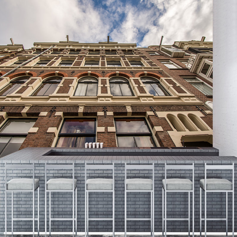 Amsterdam Architecture Scenery Mural Water Resistant Wall Art for Living Room