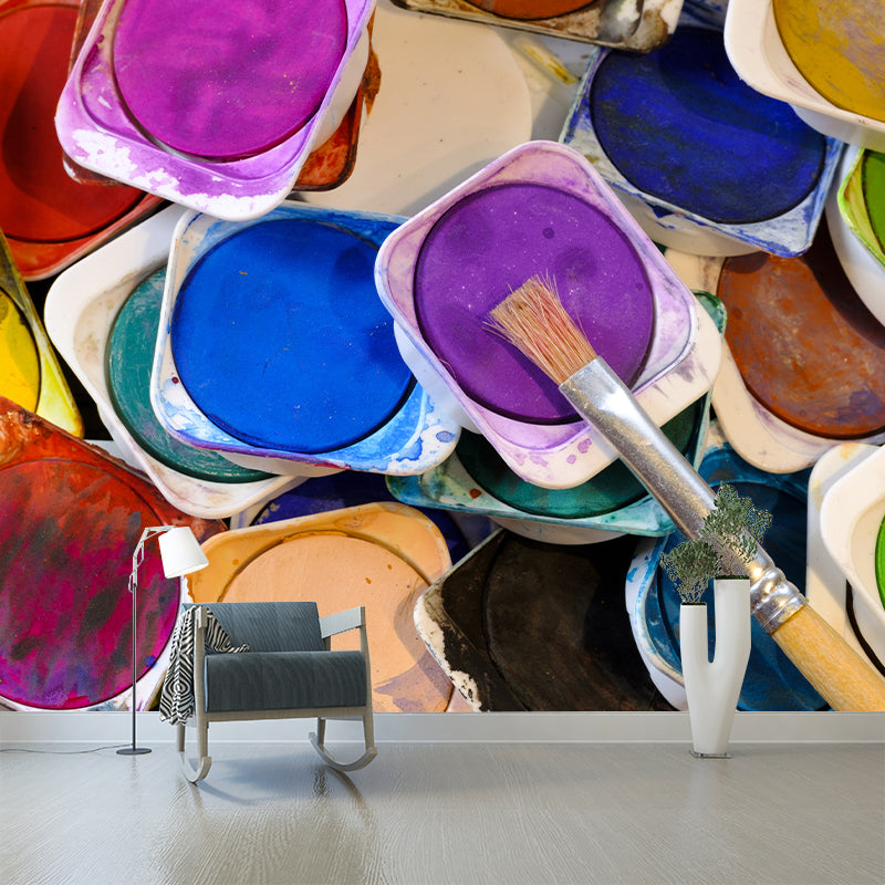 Painting Hobby Mural for Study Room Stain Resistant, Personalized Size