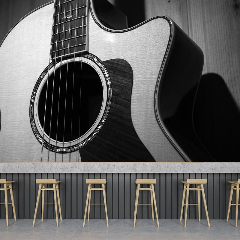 Guitar Hobby Murals for Living Room Contemporary City ,Customized Size