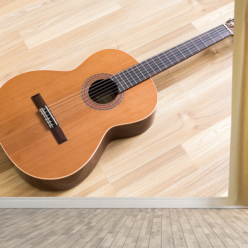 Guitar Hobby Murals for Living Room Contemporary City ,Customized Size