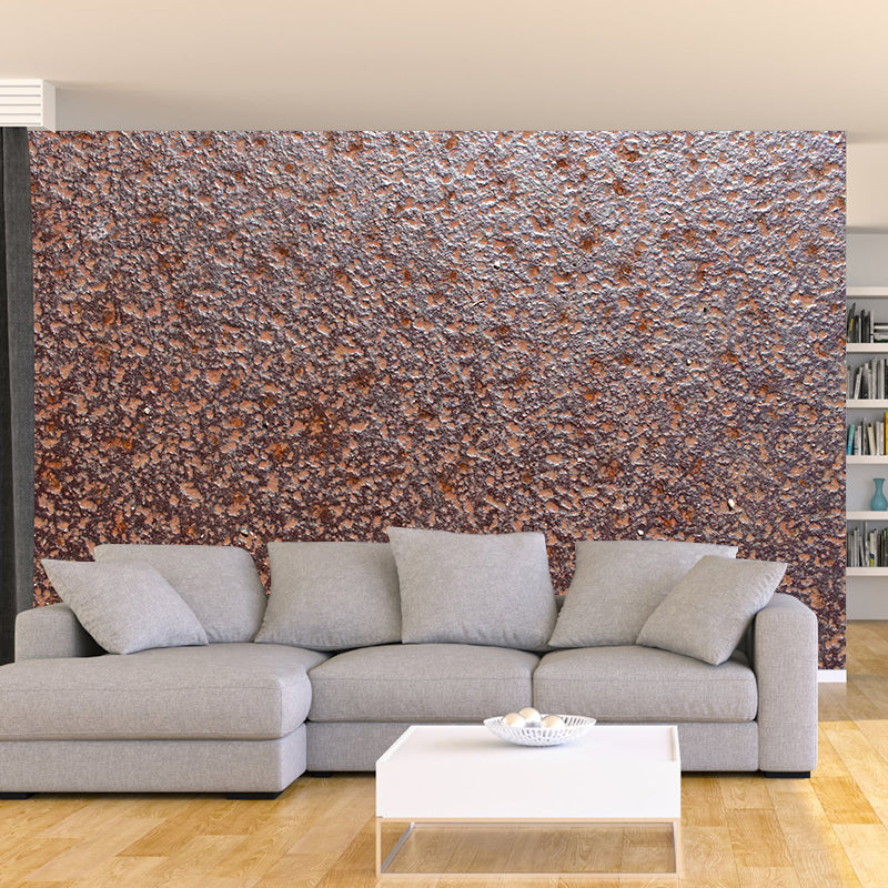 Rusty Metal Industrial Style Mural Wallpaper Stain Resistant Wall Art for Living Room